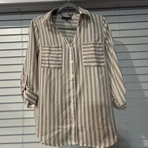 Striped Button-Up Shirt